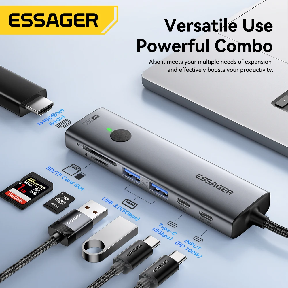 Essager 7-in-1 USB-C Hub