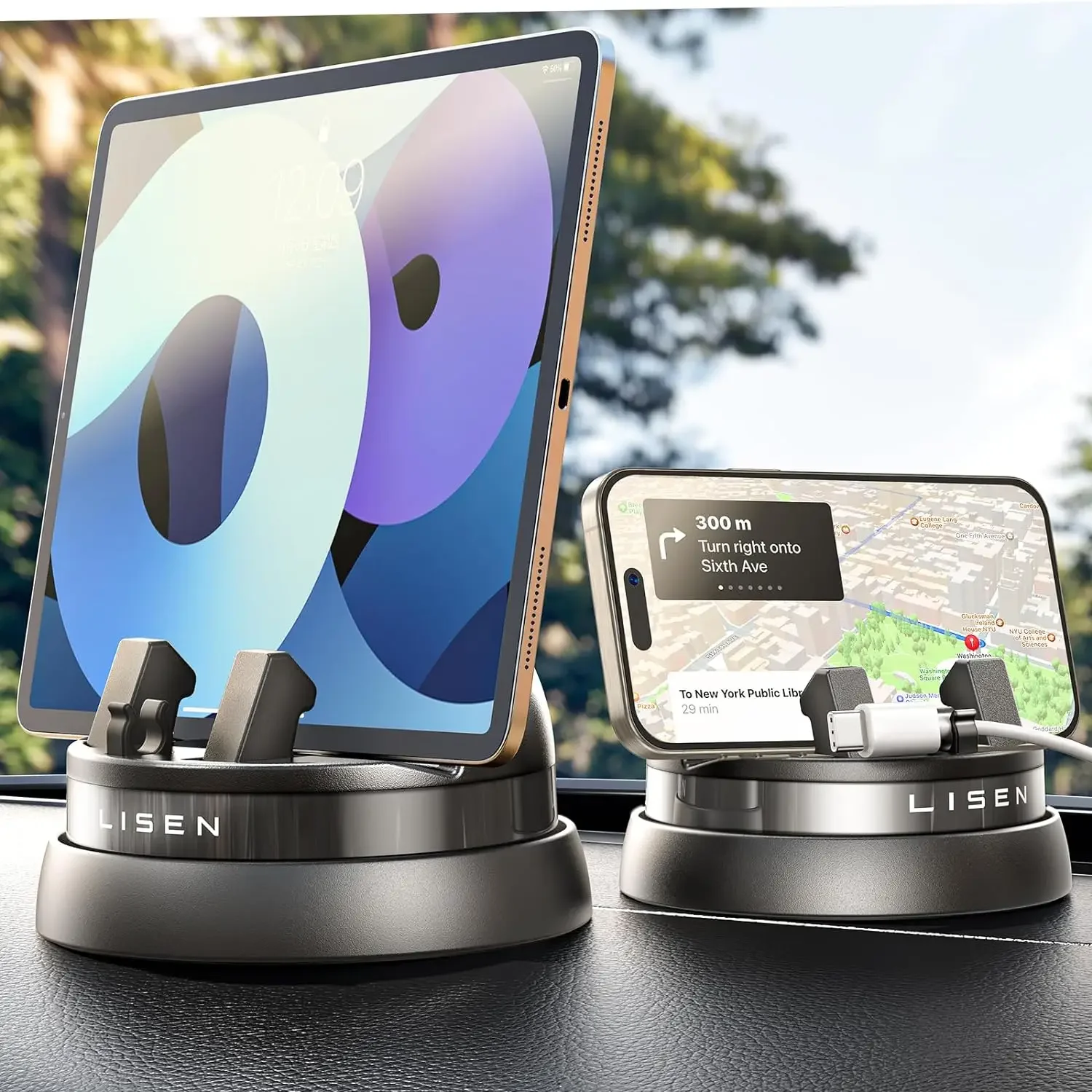 LISEN 360° Rotatable Dashboard Phone Mount