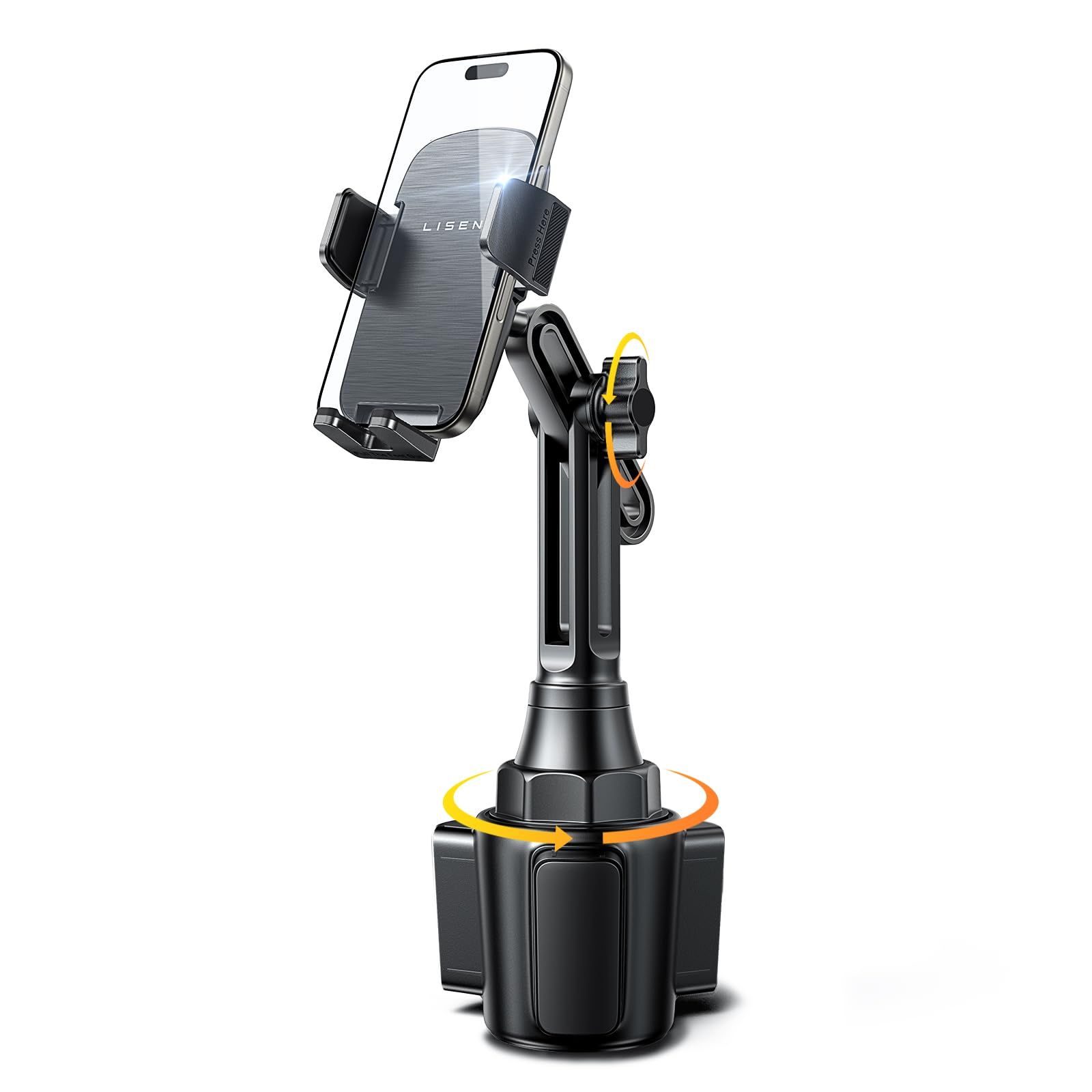 LISEN 4-Inch Cup Holder Phone Mount